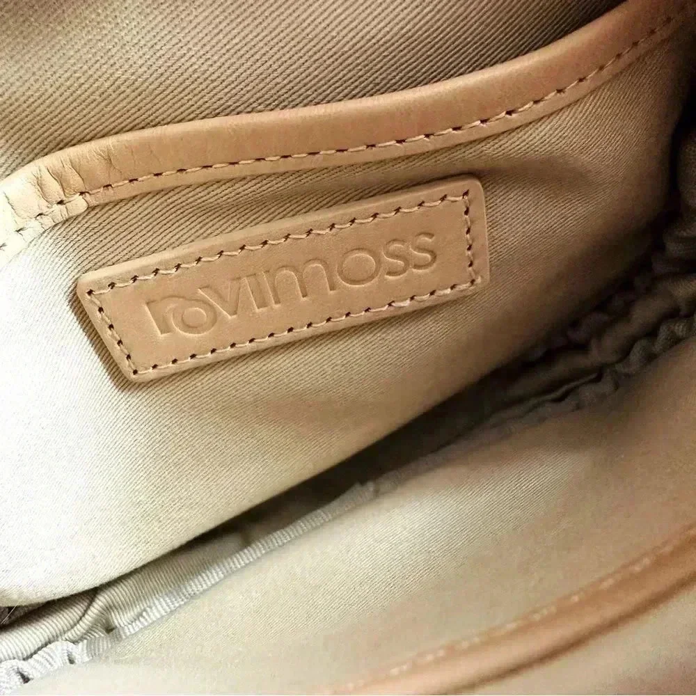 Rovimoss Mini Square Leather Mini Color Block Crossbody Bag